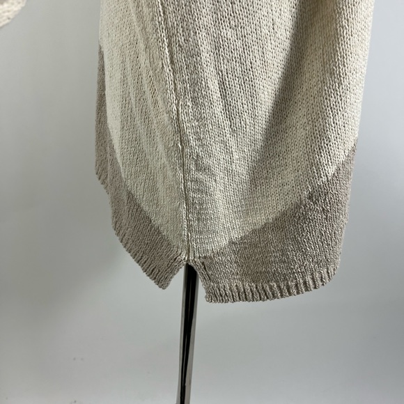 J. JILL Slouchy Boatneck Colorblock White Cream Pullover Sweater Womens Lrg Pet - Picture 5 of 8